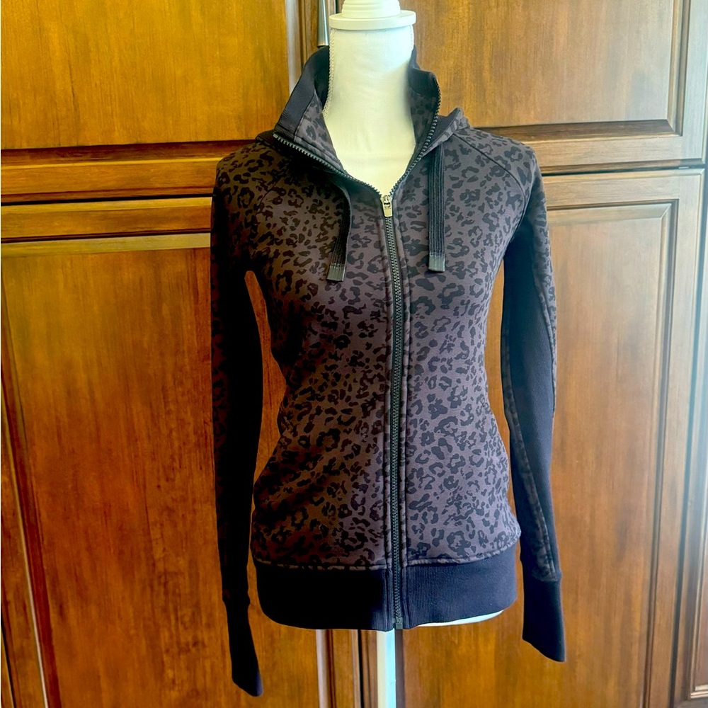Athleta Hooded Zip Front Sweatshirt